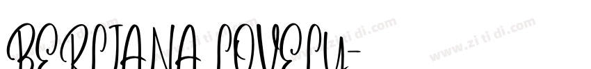 BERLIANA LOVELY字体转换